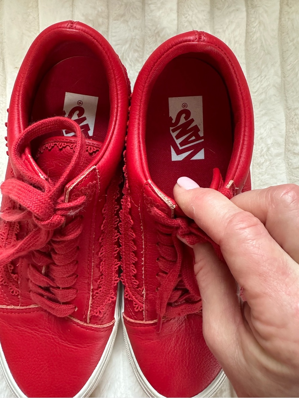 Vans Premium Old Skool Skate Shoe - Racing Red, Women's 9